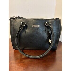 Jones of New York Black Organizer Crossbody Large Black Tote Shoulder purse